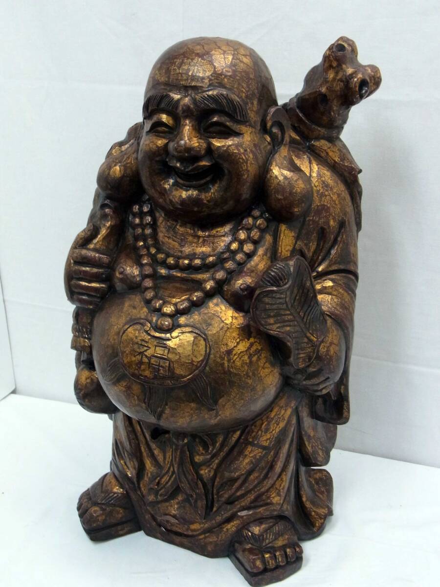 天然玉杢 一刀彫 布袋 置物 床飾り 縁起物 魔除け 天然木 七福神 BJ192 天然玉杢 一刀彫 布袋 置物 床飾り 縁起物 魔除け 天然木 七福神