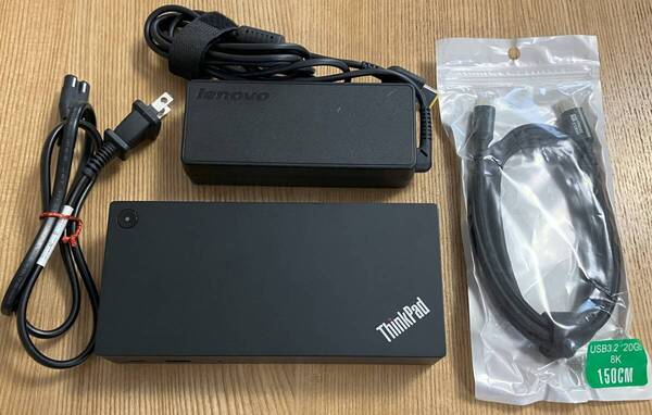 【送料無料】Lenovo ThinkPad USB-C Dock DK1633 Type:40A9 USB-Cドック USB Type-C 3.2ケーブル(未使用)付属