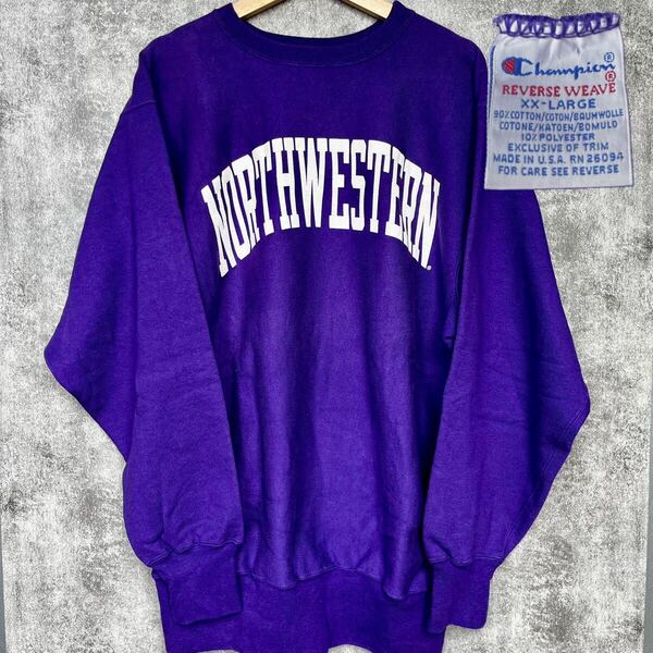 90s Champion リバースウィーブ スウェット usa製 XXL 美品 トレーナー カレッジ ヴィンテージ 古着 USA製 アメカジ 80s