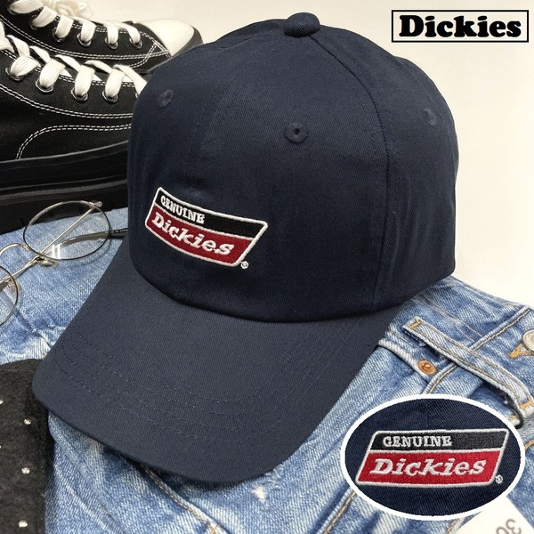 Dickies ネイビー キャップ スポーツ ゴルフ バイク ミリタリー トラック キャンプ アウトドア オートバイ釣り 野球帽子 刺繍 ディッキーズ
