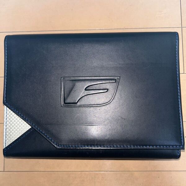 LEXUS レクサス 車検証 取扱説明書 取説 車検証ケース 車検証入れ 取説ケース Fクラス ブルーステッチ カーボン調 ブックケース F