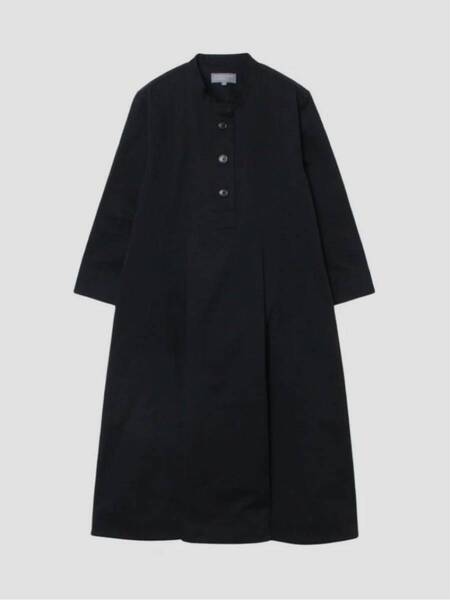 美品 MARGARET HOWELL OGANIC COTTON TWILL DRESS BLACK サイズ1 マーガレットハウエル WOMAN ワンピース 黒 定価74800円