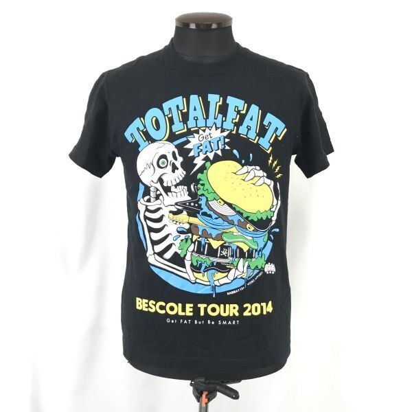United Athle/ユナイテッドアスレ★SABBATB TOTALFAT 2014ツアー/半袖Tシャツ【メンズS/black/黒】トータルファット/Tops/Shirts◆SBH835a