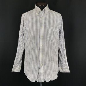 Made in Japan★CHAPS RALPH LAUREN★長袖シャツ【Mens size -M/38-82/White×Blue/チェック柄】Tops/Shirts◆BG982