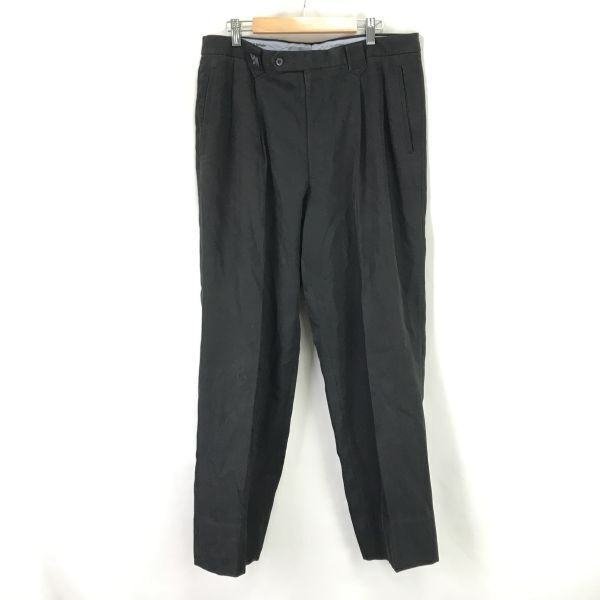 ブラック&ホワイト/Black&White★タックパンツ【メンズW92/股下76cm/黒/black】ゴルフウェア/ズボン/Pants/Trouser◆TBH991