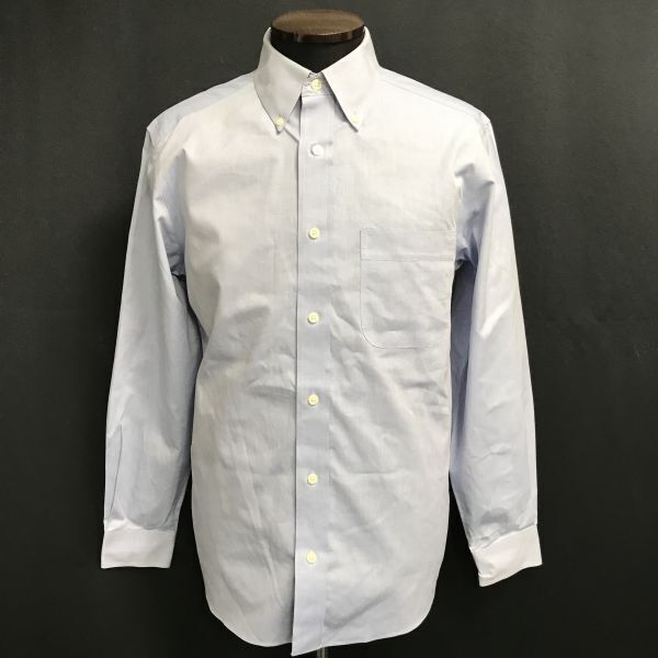 Eddie Bauer★長袖シャツ【メンズXS/水色/light blue/ボタンダウン】ドレスシャツ/Yシャツ/Tops/Shirts◆BH753