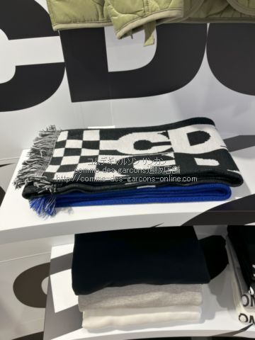 ■激レア■新品タグ付■コムデギャルソンCDG ニット・ストール(マフラー)■黒×白■入手困難■国内正規品