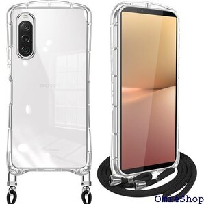 Xperia 10 V ケース クリア ショルダー S け 紐付き 斜めがけ 取り外し可能 長さ調整可能 クリア 1771