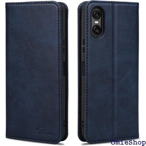 Rssviss Xperia 10 VI ケース 手帳 ria 10vi 手帳 6.1インチ W1 ダークブルー 1798
