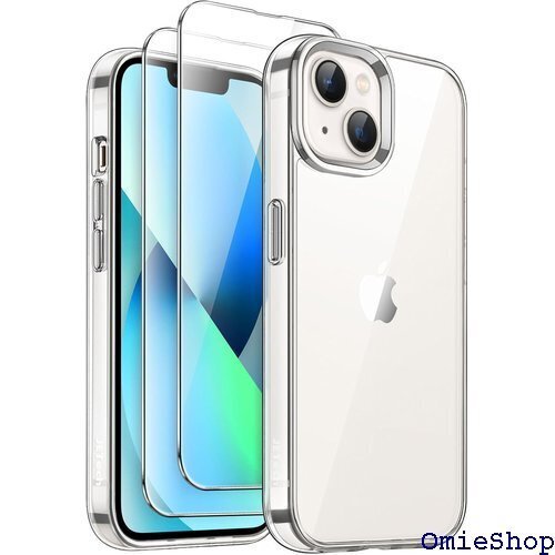 JETech 3 in 1 iPhone 13 6.1 ム付き 黄ばまない 耐衝撃バンパー スマホカバー クリア 1944