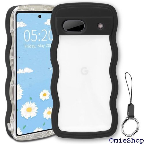 Google Pixel 8A ケース クリア ウェー ヤレス充電対応 Google Pixel 8A-ブラック 1969