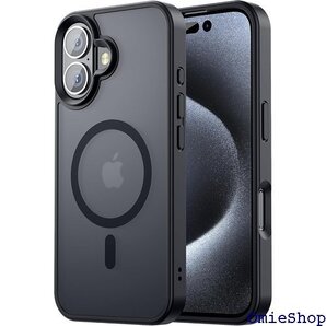 米軍規格・MagSafe対応 Gtsoho iPhon ル付き イフォン16用 カバー マグセーフ対応 ブラック 2093