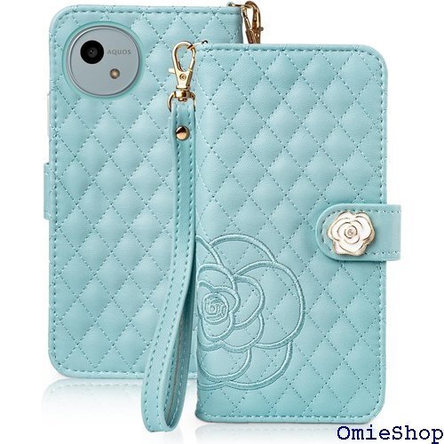 AQUOS wish4 ケース 手帳型 薔薇 バラ 刺 AQUOS wish4 SH-52E/A402SHブルー 2115