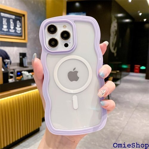 2in1 スマホケース iphone 15 可愛い マ 国 波紋 耐衝撃 薄型 携帯ケース 携帯カバー パープル 2130