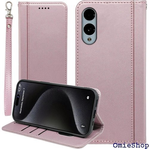 Arrows We2 M07 ケース 手帳型 通用 ア E マグネット ストラップ カード スマホケース ピンク 2131