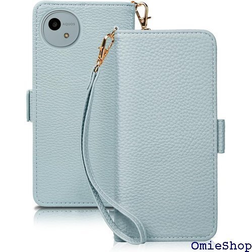 SZJAMIE AQUOS wish4 ケース 手帳型 UOS wish4 SH-52E/A402SH対応ブルー 2141