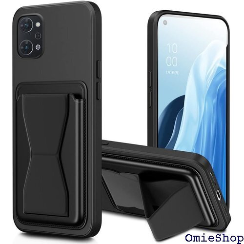 OPPO Reno9 A ケース OPPO Reno7 シリコン ケース バンド付き スタンド機能 滑り止め 黑 2269