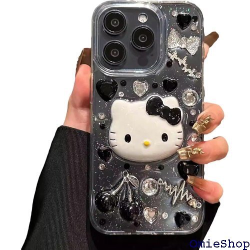 KINUNTOP透明ケース可愛いキティちゃん ipho キティ携帯ケース 軽量 耐衝撃 iPhone 13Pro 2479