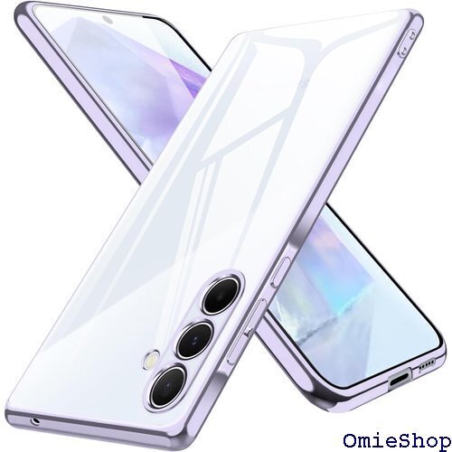 Galaxy A55 ケース クリア SC-53E ス ール付き 背面クリア 耐衝撃 保護カバー ライトパープル 2630