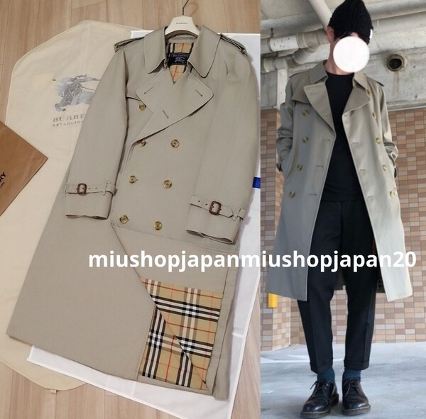 貴重希少●バーバリー ヴィンテージバーバリー トレンチコート BURBERRY ノバチェック ロング カーキ L XL