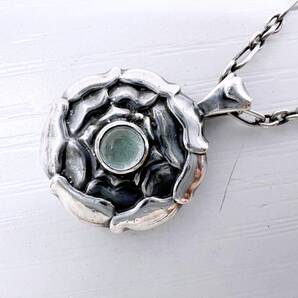 美品 Georg Jensen ジョージジェンセン 925 シルバー ロッククリスタル バースペンダント 4月 ネックレス