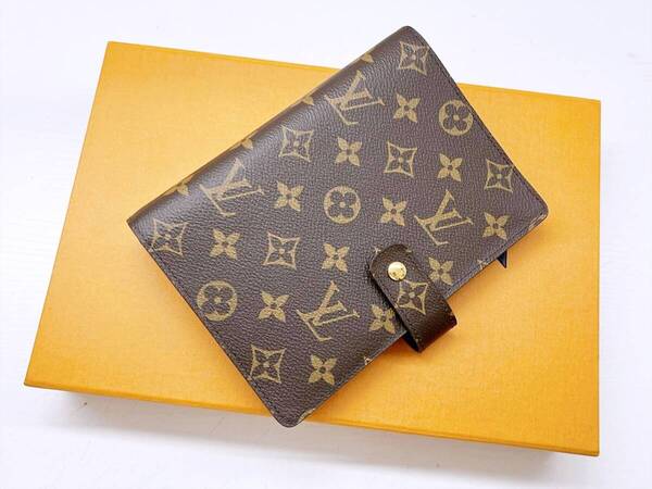 未使用保管 美品 Louis Vuitton ルイヴィトン モノグラム アジェンダMM システム手帳 B6 R20105
