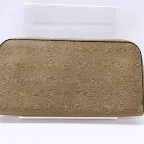 美品 Valextra ヴァレクストラ グレインカーフスキン クラッチバッグ オーガナイザー グレー