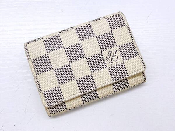 美品 Louis Vuitton ルイヴィトン ダミエアズール アンヴェロップ カルトドゥヴィジット 名刺入れ カードケース N61746