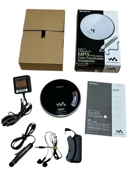【動作確認済】 SONY D-NE730 WALKMAN POSTABLE CD PLAYER MP3 ATRAC ソニー ウォークマン CDプレーヤー