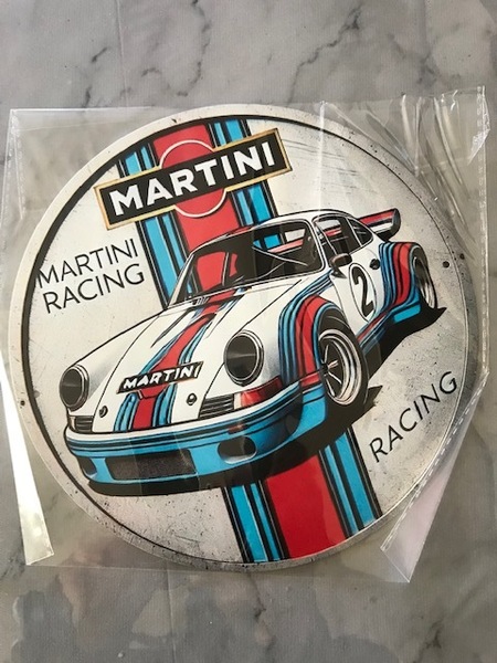お部屋、ガレージに! マルティニ ポルシェ 911 MARTINIロゴ 金属のアート看板 お部屋に・ガレージに!送料サービス