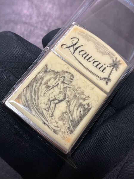 zippo ハワイ 特殊加工 Hawaii サーフィン 2012年製 シルバーインナー 2012年製