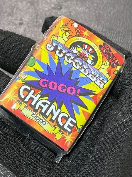 zippo ジャグラー フルカラー 5面加工 レッド 希少モデル 2022年製 GO GO CHANCE JUGGLER