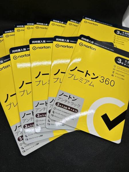 ノートン 360 プレミアム 未開封 新品 セキュリティーソフト 3年 5台版 norton 15個