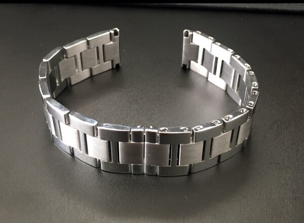 20mm 腕時計 修理交換用 社外品 ブレスレット マット×ポリッシュ 両開きバックル 【対応】カルティエ タンク等 CARTIER
