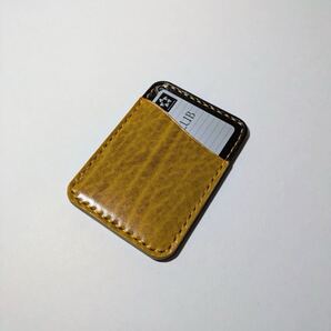 栃木レザー サドルレザー ルガトショルダー レザー 牛革 本革 革 カードケース カード入れ パスケース 定期入れ ハンドメイド