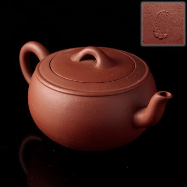X-中国古美術 時代物 急須 朱泥 紫砂 紫砂壺 在銘 顧景州 煎茶