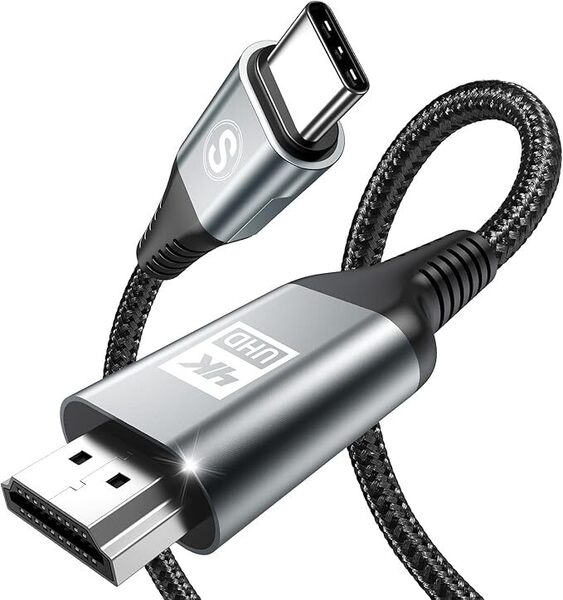 USB Type C HDMI 変換ケーブル 1.5m【4K@60Hz UHD映像出力】タイプC to HDMIケーブル Thunderbolt 3/4 iPhone16/iPhone15 Pro Max Plus