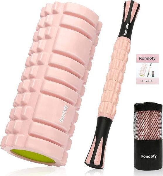 Rondofy フォームローラー 筋膜リリース【業界新開発】 500KG耐荷重 マッサージローラー 筋膜ローラー セット 説明書 収納袋付き 初心者