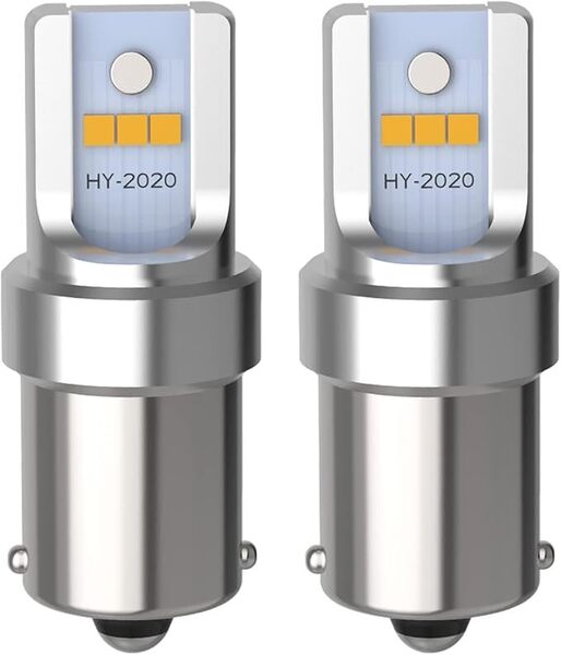 YOBIS LED S25シングル球 ウインカーピン角 180度 爆光 6連CSP2020 LEDチップ搭載 12V-24V車用 BA15S P21W G18兼用 コーナーランプ