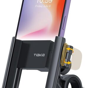 Tiakia 自転車 スマホホルダー 携帯ホルダー ロードバイク スマホ自転車ホルダー スマホ固定用 360度回転 スマホスタンド クロスバイク