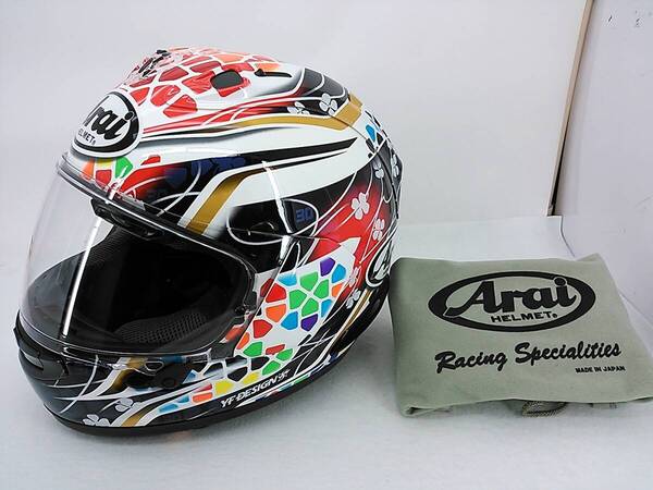 【送料無料】Arai アライ RX-7X NAKAGAMI GP2 ナカガミ Sサイズ フルフェイスヘルメット 中上貴晶