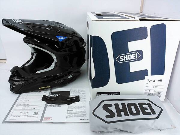 【送料無料】使用極わずか 美品 美品 2022年製 SHOEI ショウエイ VFX-WR ブラック Lサイズ 元箱付き オフロードヘルメット