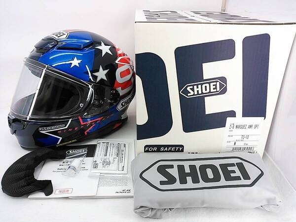 【送料無料】使用極わずか 美品 受注限定 2023年製 SHOEI ショウエイ Z-8 MARQUEZ AMERICAN SPIRIT Mサイズ 元箱付き マルケス ヘルメット