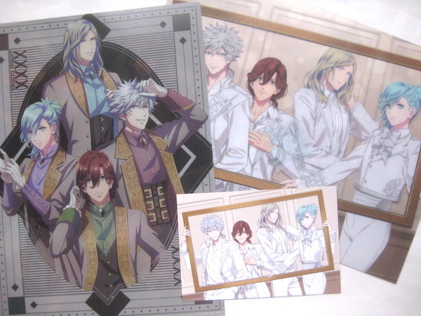 うたの☆プリンスさまっ♪ TABOO NIGHT XXXX クリアファイル 2枚 + 特典 ポストカード アニメディア PASH! 7月号 付録 QUARTET NIGHT