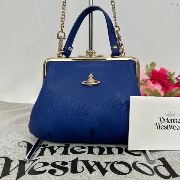 【未使用級】Vivienne Westwood ヴィヴィアンウエストウッド オーブ 2way ハンドバッグ ショルダーバッグ がま口 斜め掛け レディース