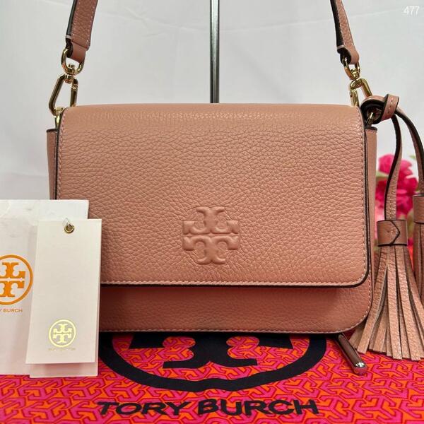 【使用回数1回】TORY BURCH トリーバーチ 2way ショルダーバッグ ミニバッグ オールレザー 肩掛け 斜め掛け ピンクベージュ レディース