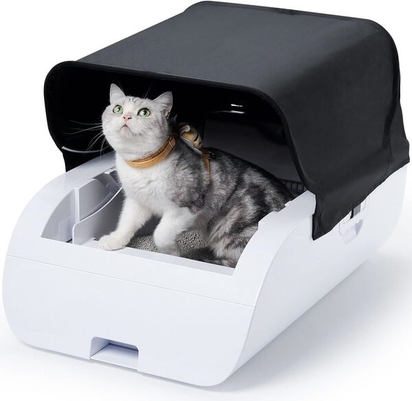【週末セール】Gulcircle 猫 自動トイレ 猫トイレ 内蔵バッテリー付き 飛散防止 超大型空間 日本語説明書 安全センサー付き