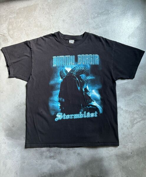 00s 美品 Dimmu Borgir ディム・ボガー Tシャツ XL stormblast ストームブラスト バンT 90s anvil giant Y2K 黒 ヴィンテージ