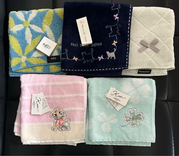 新品 PAUL&JOE SISTER タオルハンカチ リバティ 新品 ポールアンドジョー タオルハンカチ Liberty ブランドハンカチセット Francfranc