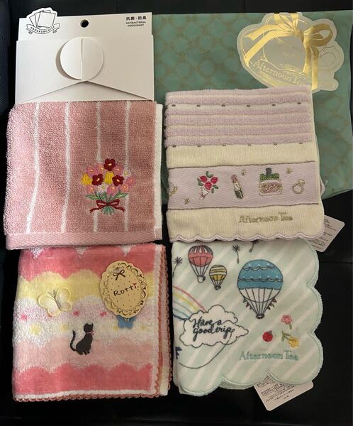 AfternoonTea タオルハンカチ アフタヌーンティー ハンカチ Francfranc フランフラン 新品 三越 ブランド ハンカチセット